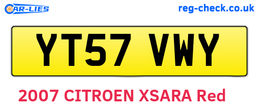 YT57VWY are the vehicle registration plates.