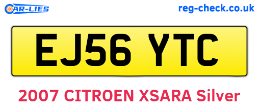 EJ56YTC are the vehicle registration plates.