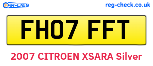 FH07FFT are the vehicle registration plates.