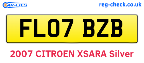 FL07BZB are the vehicle registration plates.