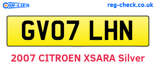 GV07LHN are the vehicle registration plates.