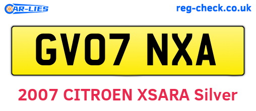 GV07NXA are the vehicle registration plates.