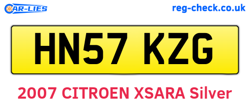 HN57KZG are the vehicle registration plates.