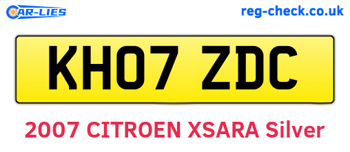 KH07ZDC are the vehicle registration plates.