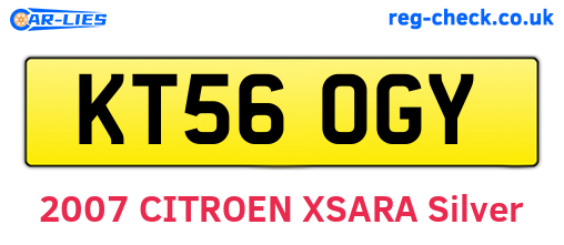 KT56OGY are the vehicle registration plates.