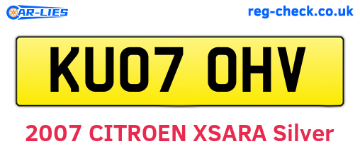 KU07OHV are the vehicle registration plates.
