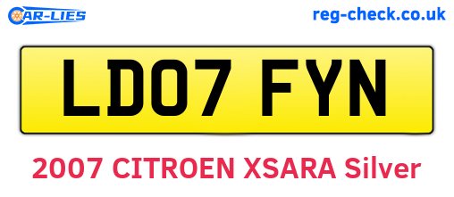LD07FYN are the vehicle registration plates.