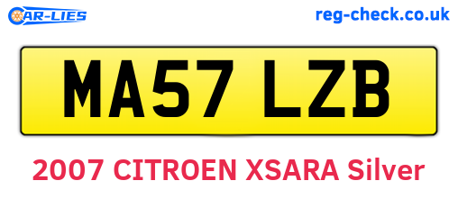 MA57LZB are the vehicle registration plates.