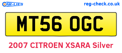 MT56OGC are the vehicle registration plates.