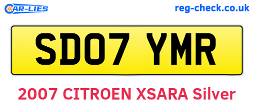 SD07YMR are the vehicle registration plates.