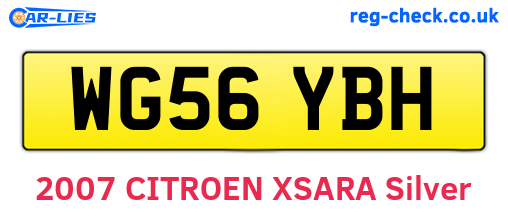 WG56YBH are the vehicle registration plates.