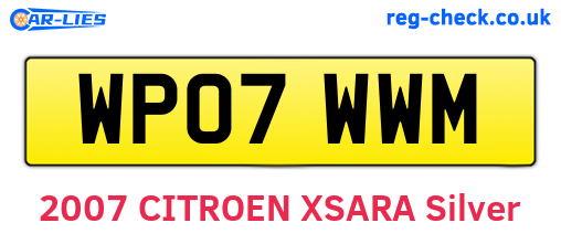 WP07WWM are the vehicle registration plates.