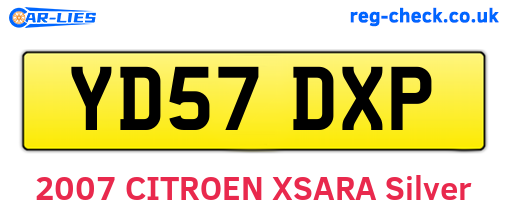 YD57DXP are the vehicle registration plates.
