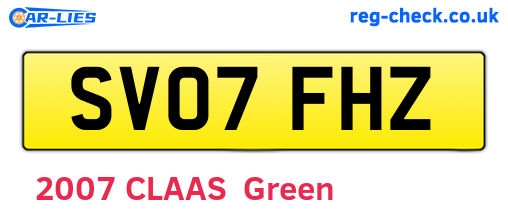 SV07FHZ are the vehicle registration plates.