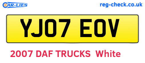 YJ07EOV are the vehicle registration plates.