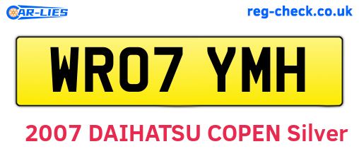 WR07YMH are the vehicle registration plates.