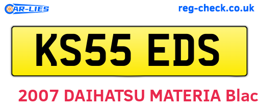 KS55EDS are the vehicle registration plates.