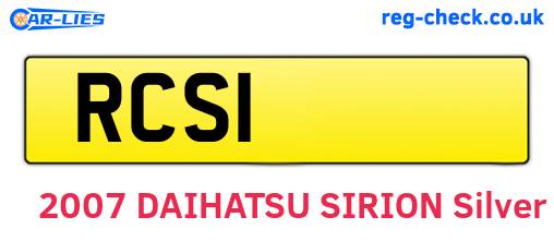 RCS1 are the vehicle registration plates.