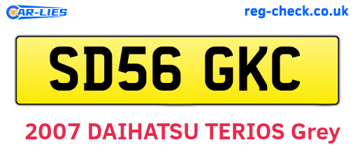 SD56GKC are the vehicle registration plates.