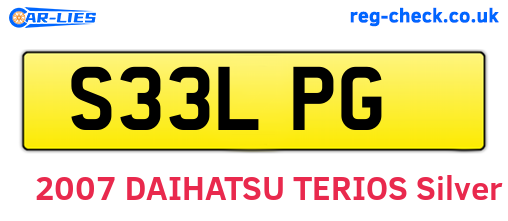 S33LPG are the vehicle registration plates.