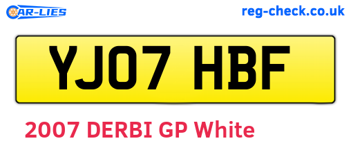 YJ07HBF are the vehicle registration plates.