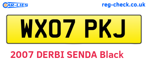 WX07PKJ are the vehicle registration plates.