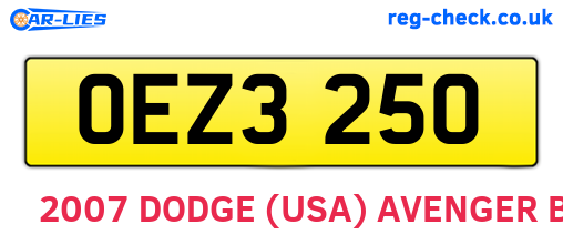 OEZ3250 are the vehicle registration plates.