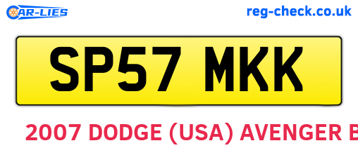 SP57MKK are the vehicle registration plates.