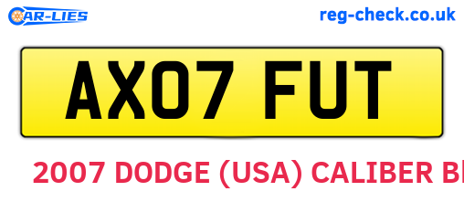AX07FUT are the vehicle registration plates.