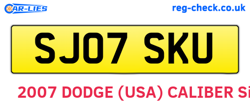 SJ07SKU are the vehicle registration plates.