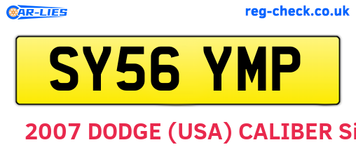 SY56YMP are the vehicle registration plates.