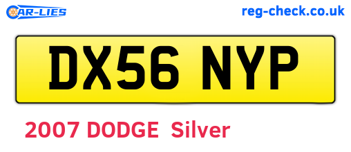 DX56NYP are the vehicle registration plates.