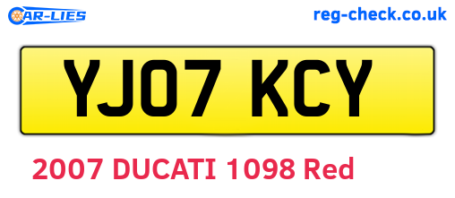 YJ07KCY are the vehicle registration plates.