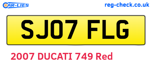 SJ07FLG are the vehicle registration plates.