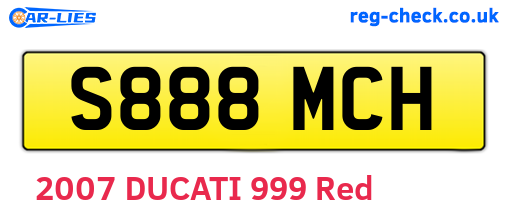 S888MCH are the vehicle registration plates.