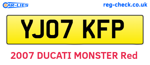 YJ07KFP are the vehicle registration plates.
