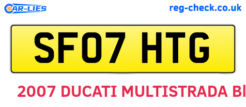 SF07HTG are the vehicle registration plates.