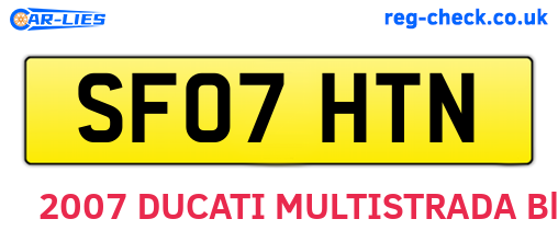 SF07HTN are the vehicle registration plates.