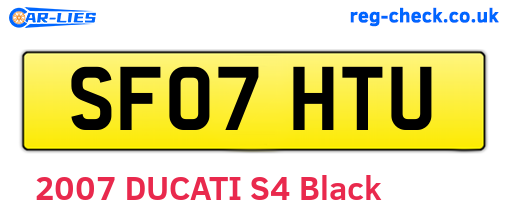 SF07HTU are the vehicle registration plates.