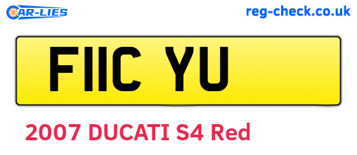 F11CYU are the vehicle registration plates.