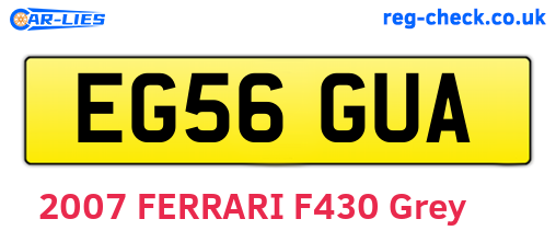 EG56GUA are the vehicle registration plates.