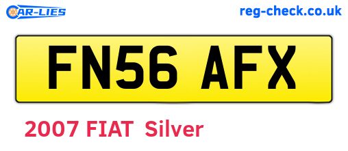 FN56AFX are the vehicle registration plates.