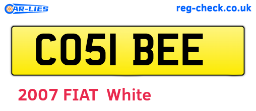 CO51BEE are the vehicle registration plates.