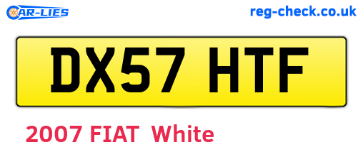 DX57HTF are the vehicle registration plates.