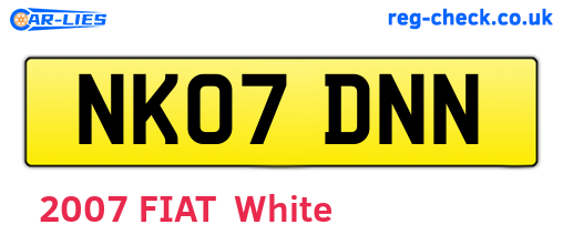 NK07DNN are the vehicle registration plates.