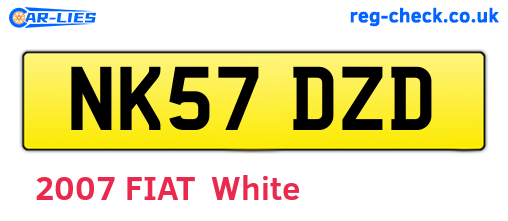 NK57DZD are the vehicle registration plates.
