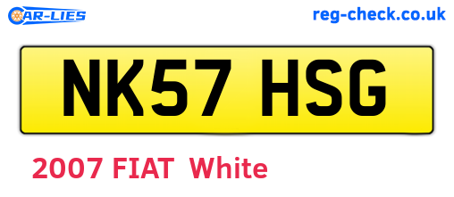 NK57HSG are the vehicle registration plates.