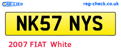 NK57NYS are the vehicle registration plates.