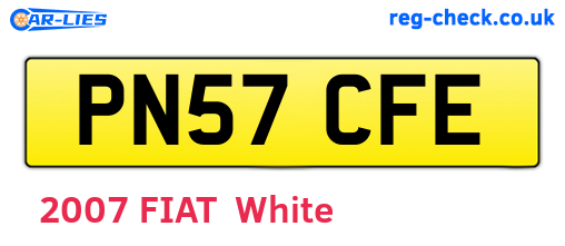 PN57CFE are the vehicle registration plates.