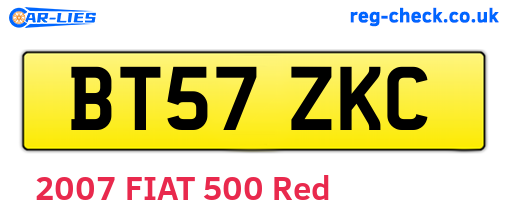 BT57ZKC are the vehicle registration plates.